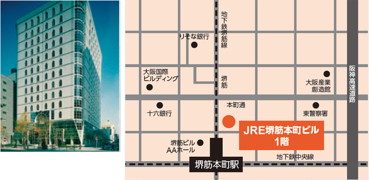 大阪エクスペリエンスセンターの地図